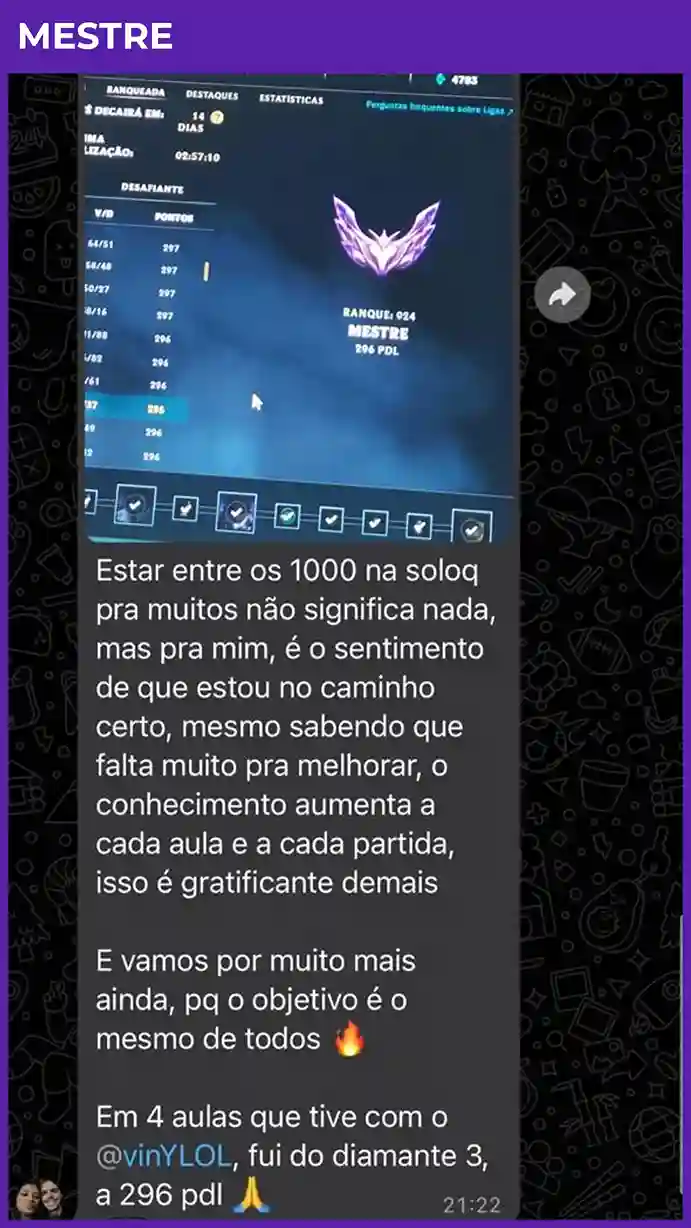 Subiu de elo