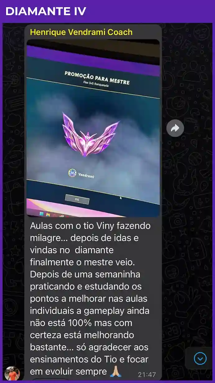 Subiu de elo